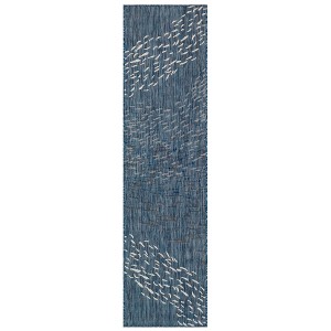 Liora Manne Carmel  Indoor/Outdoor Rug  Navy.. - 1 of 4
