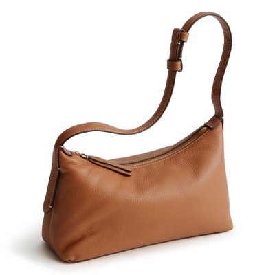 Vera Bradley Women's Leather Roxbury Crescent Shoulder Bag Roasted Pecan — фото 2
