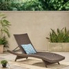 Wicker Patio Chaise Lounge with Adjustable Back, Poolside Sunbathing Chair with Foldable Legs, Waterproof Outdoor Chair -Christopher Knight Home - 2 of 4