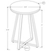 NicBex 18"W Metal End Table with Metal Legs and Grooved Design Side Table Nightstand for Living Room - 2 of 4
