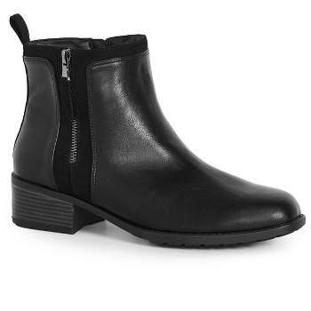 Women's  Wide Fit Wilamina Ankle Boot - black | EVANS