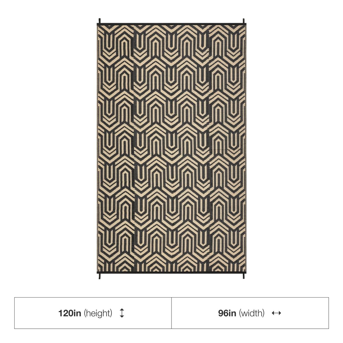 Garvee Outdoor Rug, Weather Resistant Reversible Area Rug, Outside Modern Geometric Carpet for Camping Patio Porch Deck - thumbnail 9