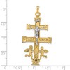 Black Bow Jewelry 14k Two Tone Gold Caravaca Crucifix Cross Pendant - 4 of 4