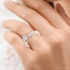 Pompeii3 1 3/4Ct Diamond & Moissanite Designed Accent Engagement Ring in 10k Gold - 3 of 4
