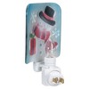 Northlight 6" Blue and White Glass Snowman Christmas Night Light - 4 of 4