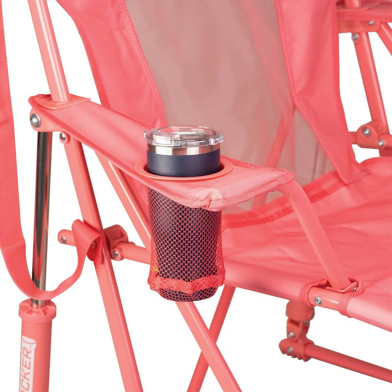 GCI Outdoor Comfort Pro Rocker Foldable Rocking Camp Chair - Blush, 5 of 13