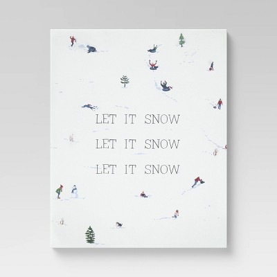 24" x 30" Let It Snow Unframed Wall Canvas - Threshold™