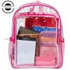 RALME Pink Clear Backpack for School, 16 inch Stadium Approved Transparent Bag - 2 of 4