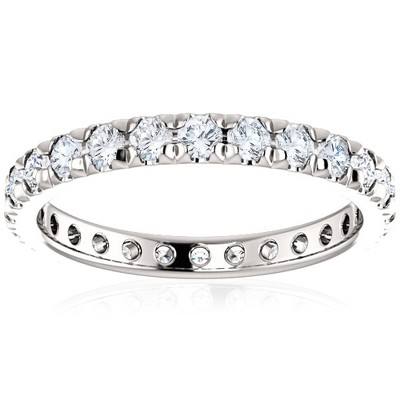 Pompeii3 1 Ct Diamond Wedding Eternity Ring Lab Created 14k White Gold