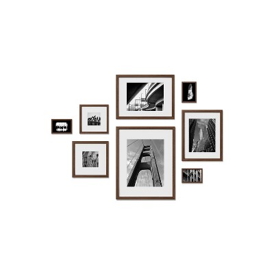 Haus and Hues Dover Gallery Wall Frame Set with Real Glass and Mat