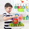 PICASSO-TILES Rainbow Interlocking Plastic Building Chip Blocks, 108PCS Construction STEM Educational Toy for Kids, Brown - 3 of 4