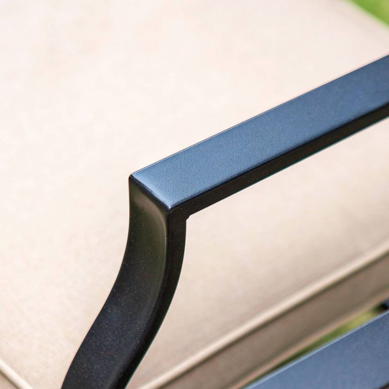 2pc Patio Swivel Rocker Chairs - Black - Captiva Designs, 4 of 9