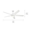 Kichler Lighting Kapono 1 - Light Ceiling Fan in  White - 4 of 4