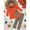 Girls Purrfect Pumpkin Tunic, Leopard Leggings and Scarf Set - Mia Belle Girls - image 4 of 4