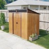 6' x 5' Outdoor Storage Shed, Garden Tool Metal Shed, Sliding Lockable Door Air Vents and Sloping Roof, for Backyard, Patio, Lawn - 2 of 4