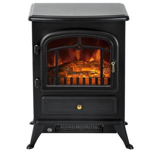 SEVOBAL Fireplace Insert Heater Mantel 3D Flame Fireplace Stove Bottom Air Outlet Fire Place Panoramic Fire Place Heater, Black, 17.7"*13.2"*22.2" - 1 of 4