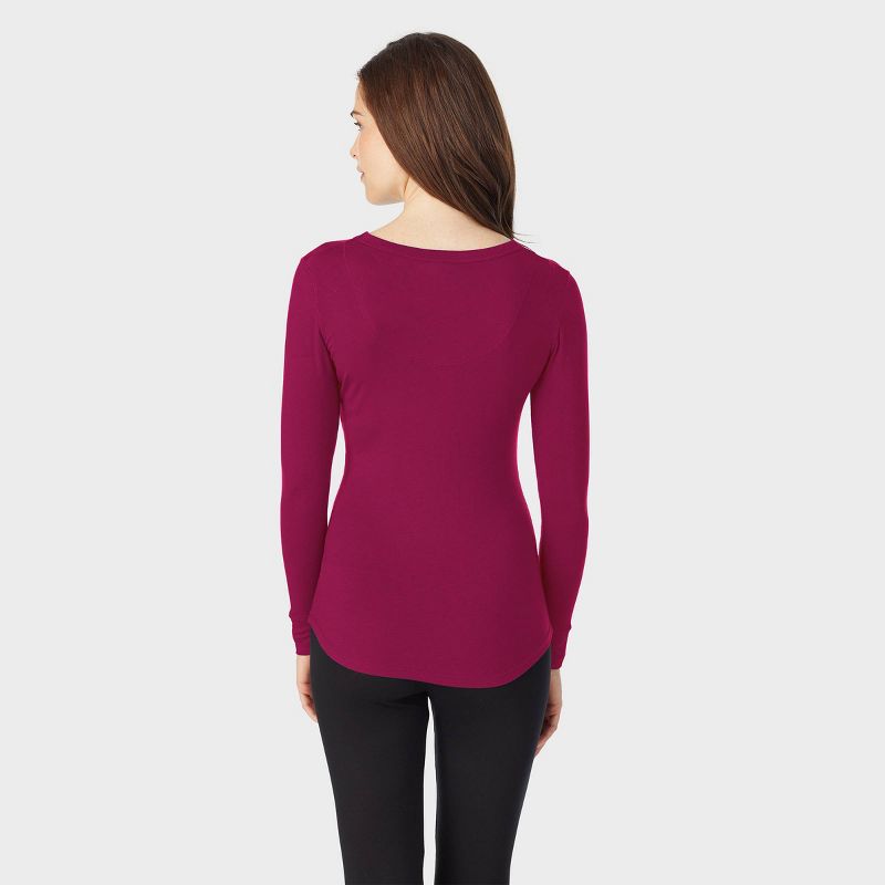 Warm Essentials by Cuddl Duds Women's Smooth Stretch Thermal Scoop Neck Top, 2 of 3