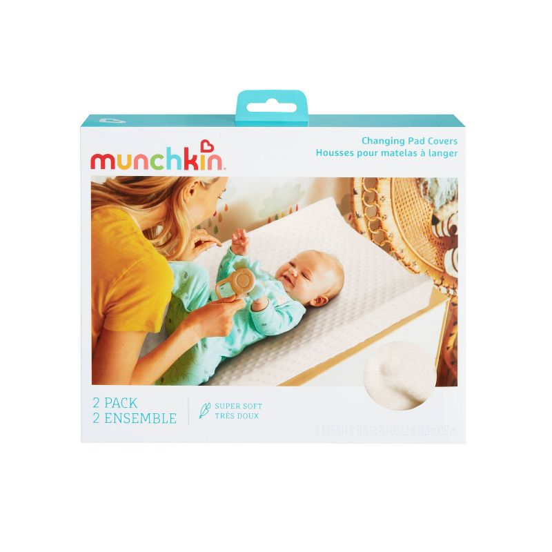Munchkin Soft Diaper Changing Pad Covers - Warm White - 2pk, 5 of 7