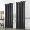 RT Designer Collection Cosmo Shimmer Jacquard Grommet Curtain Panel 54" x 84" Black - 2 of 4