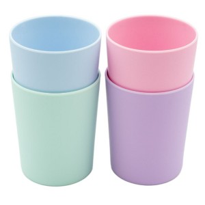 WeeSprout Bamboo Toddler Cups, Organic & Non-Plastic Cup for Big Kids or Baby, 10 oz, Set of 4 - 1 of 4