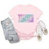 Simply Sage Market Teacher Checkered Colorful Short Sleeve Tee - M - Pink - 3 of 4