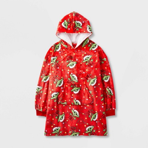 Red hooded online blanket