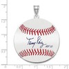 Black Bow Jewelry Sterling Silver Tony Perez Signature LG Enamel Baseball Pendant - 4 of 4