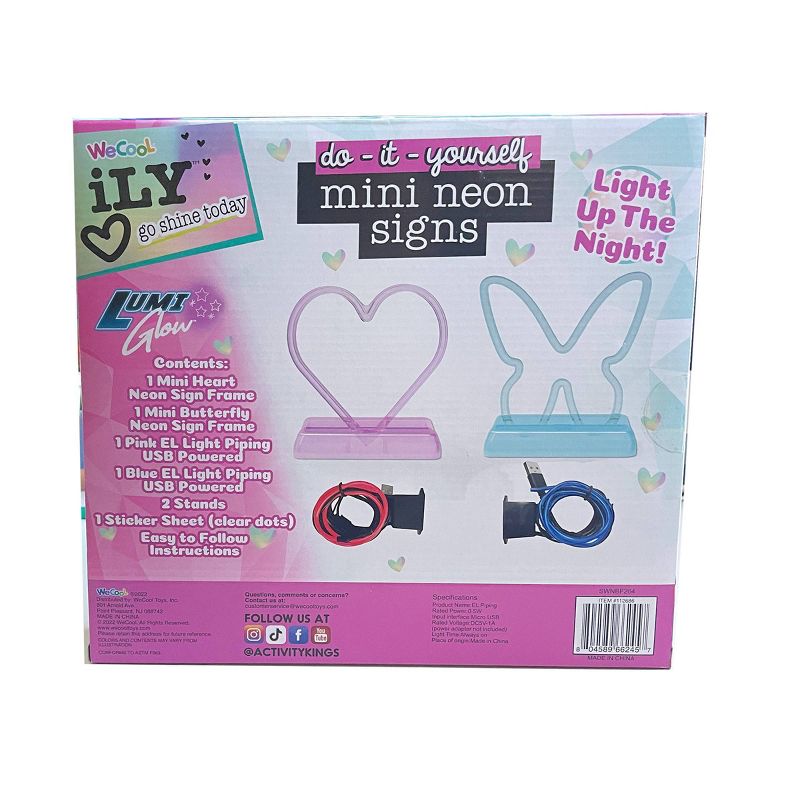 iLY Lumiglow DIY Mini Heart &#38; Butterfly Neon Signs, 5 of 7