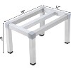 18x12" Aluminum Dunnage Rack - 1000 Lb Heavy-Duty Elevated Storage w/Lockable Casters for Commercial Kitchen, Supermarket & Grocery - 2 of 4