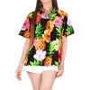 HAPPY BAY Hawaiian Shirts Womens Floral Summer Button Down Beach Party Blouse Shirt Short Sleeve Vacation Tops Tee Shirts Tank Top Women - 2 of 4