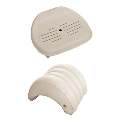 Intex Inflatable Slip Resistant Spa Seat & Inflatable Spa Headrest Pillow