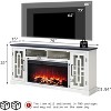 AMERLIFE Farmhouse Fireplace TV Stand with 36in Electric Fireplace for TVs Up to 80", Distressed White - 2 of 3