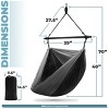 Sorbus Hanging Outdoor Camping Cacoon Chair - Collapsible and Lightweight Swings - Swinging Rocker Chairs for Camp, Travel, Hiking, Tent, or Porch - 3 of 4