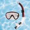 Pool Central 2pc Zray Teen/Young Adult Scuba Mask with Snorkel Dive Set - Medium/Large - Red/Black - 2 of 3