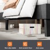 Lirago Twin XL Adjustable Memory Foam Headboard Bed Frame 800lbs Capacity No Box Spring Wooden Slat Support - 4 of 4