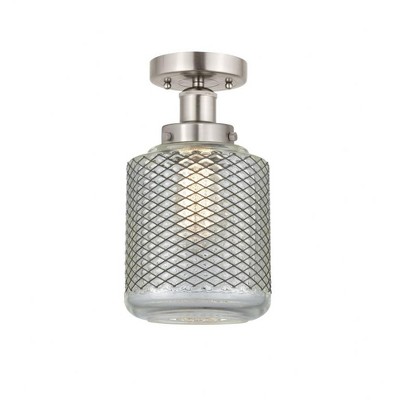 Stanton - 1 Light Semi-Flush Mount In Industrial Style-9.75 Inches Tall and 6 Inches Wide