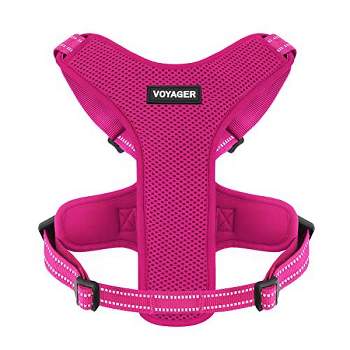Voyager Dog Harness Dual Leash Attachment No-Pull Control Adjustable Soft But Strong Pet Harness for Medium and Large Dogs with 3M Reflective