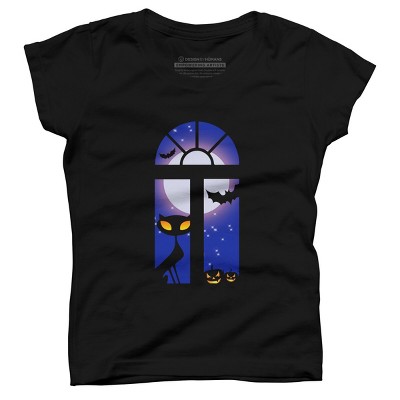 Girl's Design By Humans Halloween Mood By CuckooParrot T-Shirt