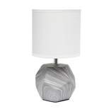 Round Prism Mini Table Lamp with Matching Fabric Shade - Simple Designs
