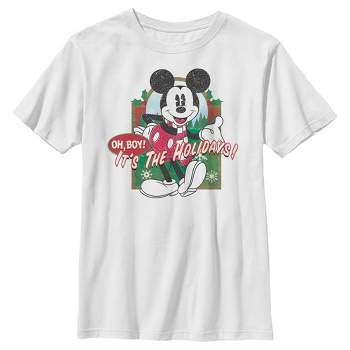 Boy's Mickey & Friends Christmas Oh Boy It's the Holidays T-Shirt