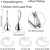 Sterling Silver Teardrop Earrings for Women, Hypoallergenic Dangle Earrings - 4 of 4