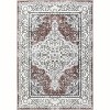 5x7 Red Vintage Medallion Rug, Washable Low Pile Carpet, Distressed Design Non-Slip for Living Room, Bedroom - 2 of 4