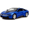2018 BMW i8 Coupe Metallic Blue with Black Top 1/24 Diecast Model Car by Motormax - 2 of 3
