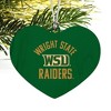 Wright State Raiders Heart Love Wood Christmas Tree Holiday Ornament - 2 of 3
