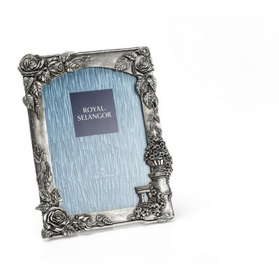 Royal Selangor Hand Finished Moods And Memories Collection Pewter Rose Garden Photoframe (5R) Gift