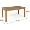 7-Piece Outdoor Acacia Wood Expandable Dining Set with Expandable Table and 6 Cushioned Chair, Umbrella Hole - 4 of 4