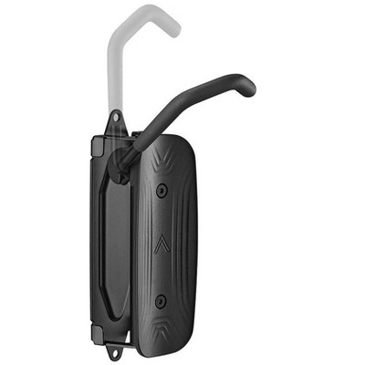 Black Rotating Wall-Mounted Vertical Bike Rack with Tire Stop Tray