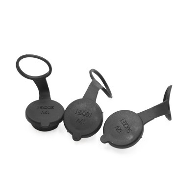 Unique Bargains Waterproof Car Cigarette Lighter Socket Cover Cap 12V Outlet Lid Fitness 3 Pcs