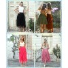 Women's A-Line Tulle Skirt - Tiered Midi Length with High Elastic Waist - 4 of 4