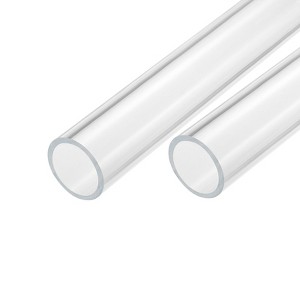 Unique Bargains Lamp Lantern Water Cooling System Acrylic Round Pipes Clear 2 Pcs 14" - 1 of 4